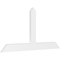 Ekena Millwork Portland Architectural Grade PVC Gable Bracket, 72"W x 36"H x 2"D x 6"F, 12/12 Pitch GBP072X36X0206POR00 - alternate 1